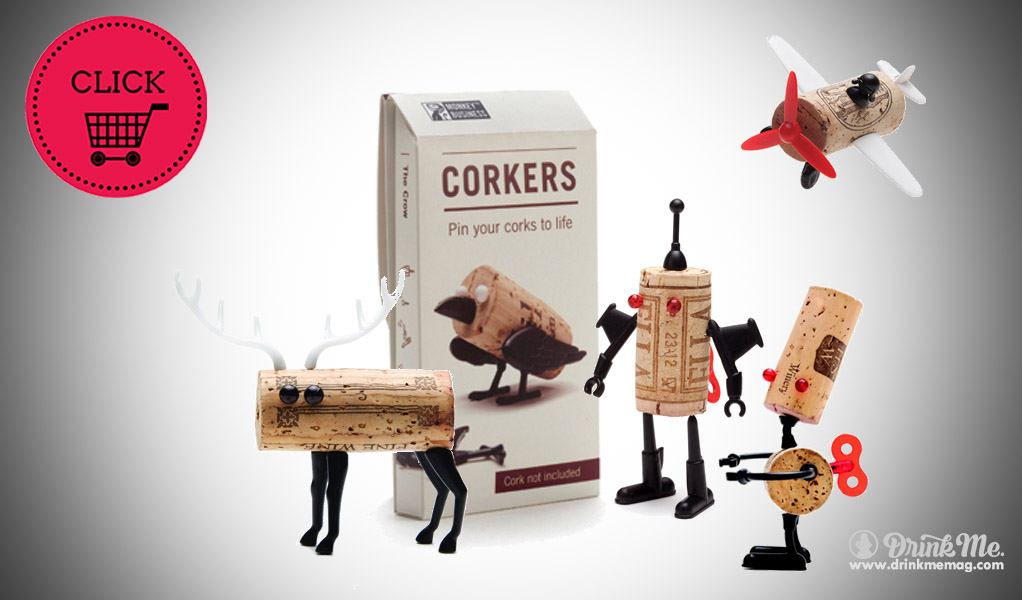 Corkers Robots Set wine gifts drinkmemag.com drink me