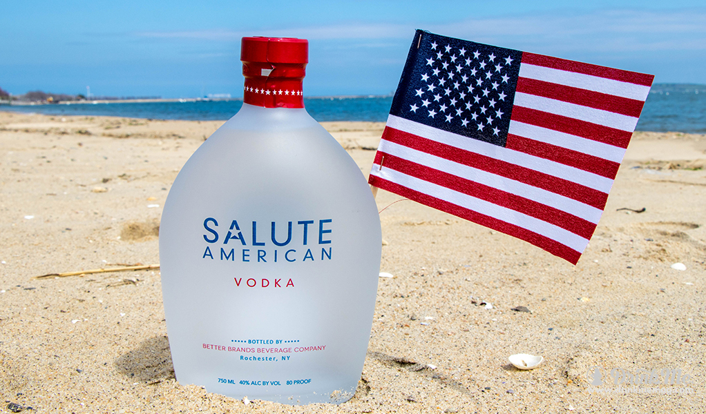 Beach Bottle Flag Shot drinkmemag.com drink me Salute Vodka